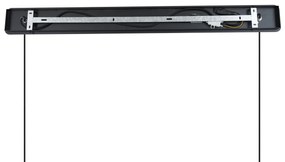 Japandi závesná lampa čierna s hnedým látkovým tienidlom 2-Lights - Bida