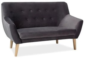 Tmavosivá 2-miestna pohovka NORDIC VELVET