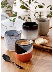 Čierno-biely kameninový hrnček Ladelle Cafe, 300 ml