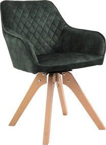 XXXLutz STOLIČKA S PODRÚČKAMI, zamat, tmavozelená MID.YOU - Stoličky - 001769016305
