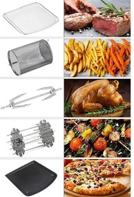 TESLA Electronics AirCook & Grill - Inteligentná horkovzdušná fritéza 12 l 1800W