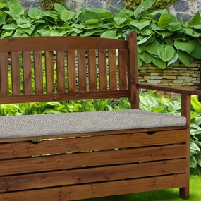 Tempo Kondela Záhradná lavica Amula s úložným priestorom, hnedá - 124 cm