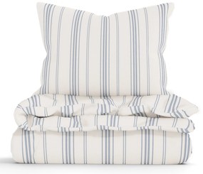 Francúzske bavlnené obliečky Natural - Prúžky modré