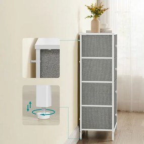 Autronic BONTEC Komoda 45x30x92cm, mdf, sivá, AUK-E1031 GREY Farba: Šedá