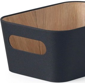 Kitchisimo Set 2 úložných košíkov 26 × 18 × 11 cm, čierna, S