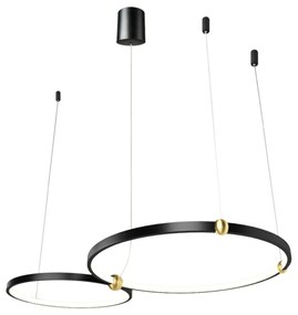 Toolight, LED závesné svietidlo + diaľkové ovládanie APP763-30-50, čierna, OSW-00786