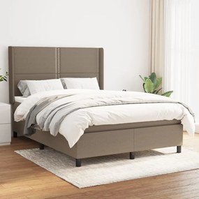 Boxspring posteľ s matracom sivohnedý 140x190 cm látka 3131349