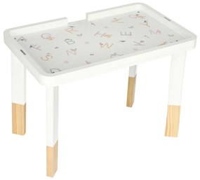 KIK LULILO LUDO Montessori manipulačný stolík 2v1, drevený, ružový