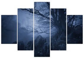 Obraz temného lesa (150x105 cm)