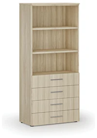 Kancelárska skriňa so zásuvkami PRIMO WOOD, 1781 x 800 x 420 mm, dub prírodný