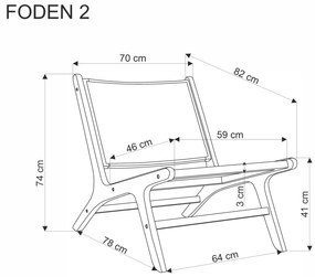 Prírodné záhradné kreslo FODEN II
