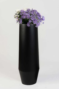 Dizajnový kvetináč BERBELO, sklolaminát, výška 80 cm, čierny mat