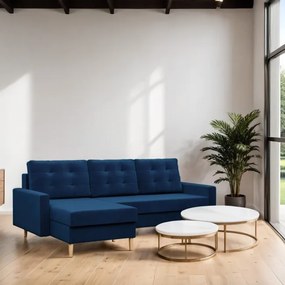 Rohová rozkladacia sedačka BLANK Elegant granátová