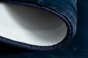 Protišmykový koberec POSH kruh Shaggy navy granát, plyš