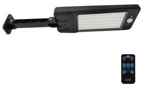 Polux LED Stmievateľná solárna pouličná lampa so senzorom LED/7W/7,4V + diaľkové ovládanie SA1604