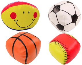 LEAN TOYS Mäkké športové lopty - 4 kusy