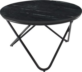 XXXLutz KONFERENČNÝ STOLÍK, čierna, kov, kameň, 80/46/80 cm MID.YOU - Stolíky do obývačky - 000572006001