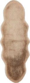 XXXLutz UMELÁ KOŽUŠINA, 55/160 cm, taupe Novel - Koberce - 007821011601
