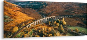 Obraz mosta v škótskom údolí (120x50 cm)