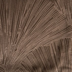 Elegantný zamatový stredový obrus v hnedej farbe s krásnym vzorom
