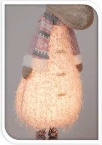 Vianočný sob s LED – ružový 45 cm
