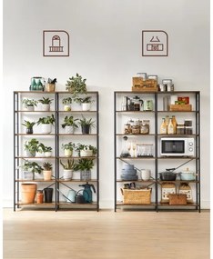 Knižnica NAVARO hnedá/čierna