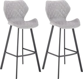 2 x Barová židle Hawaj CL-865-5 světle šedá