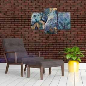 Obraz - Kone so zlatým pozadím (90x60 cm)