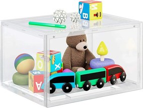 Box na topánky, 6 stohovateľných organizérov na topánky, transparentný