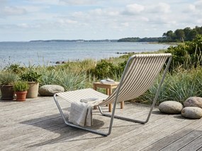 Skladacie plážové lehátko SAND STRIPES, hnedé