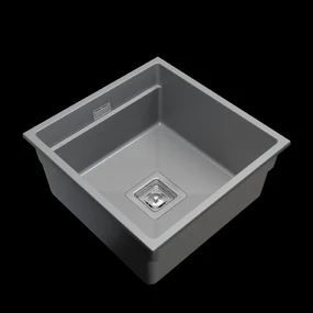 Gamma Decor 4445, 1-komorový granitový drez 440x450x215 mm, šedá, GMA-ZLE000123