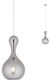 Redo 01-2256 - Luster na lanku LOB 1xE27/42W/230V pr. 18 cm šedá