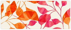 Obraz - Oranžové lístie (120x50 cm)