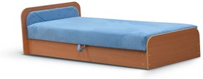 NABBI Pinerolo 80 L jednolôžková posteľ (váľanda) s úložným priestorom svetlomodrá
