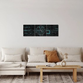 Obraz - Technologické rozhranie (s hodinami) (90x30 cm)