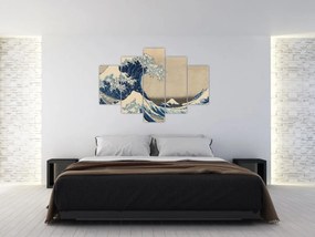 Obraz - Katsushika Hokusai, Under the Wave off Kanagawa, reprodukcia (150x105 cm)