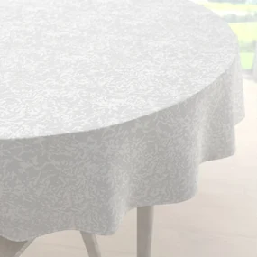 Biante Teflónový okrúhly obrus TF-032 Venezia biely Ø 100 cm
