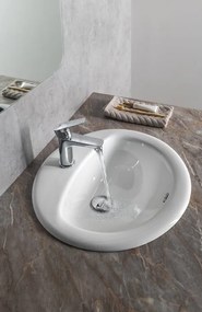 Aqualine Aqualine, Keramické umývadlo zápustné 52x45cm, biela, 55227