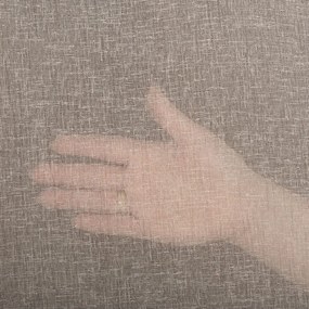 Prírodná béžová záclona PETRA v prirodzenom vzhľade ukončená olovkom  - šité na mieru