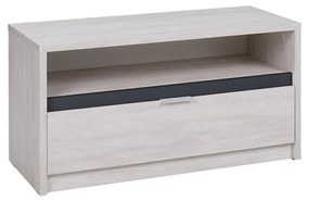 TV skrinka Verdek RTV1SZ VD09, Farby: dub monastery / dub monastery + čierny lesk