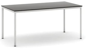 Stôl jedálenský, 1600 x 800 mm doska wenge, podnož sv. sivá