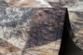 Koberec PATCHWORK 21715 hnedý - imitácia kože krava