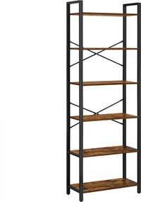 XXXLutz REGÁL, hnedá, čierna, 66/186/30 cm Boxxx - Online Only drobný nábytok - 002543007008