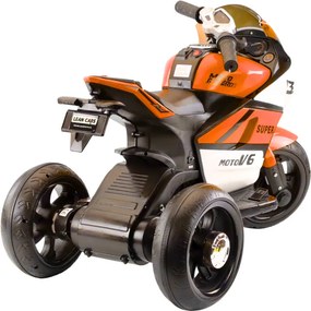 LEAN CARS Detská elektrická trojkolka HT-5188 LED MP3 oranžová