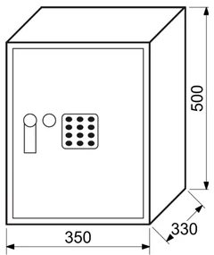 Nábytkový sejf RS 50 II, sivá