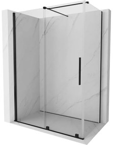 Mexen Velar sprchová kabína, posuvné dvere 150 x 80 cm, Priehľadné, Čierna - 871-150-080-01-70