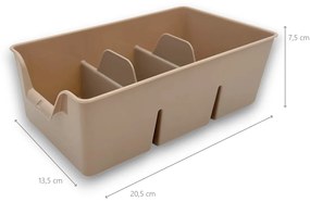 Organizér na korenie vo vrecúškach, zásobník, BEN3 - mocha, 20x14x8