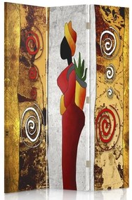 Gario Paraván Farebná žena Rozmery: 110 x 170 cm, Prevedenie: Otočný paraván 360°