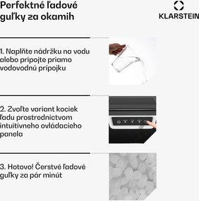 Klarstein Icefestival Bullet priemyselný výrobník kociek ľadu, 400W, 3 litre, 20kg/24h