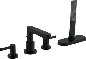 Hansgrohe Finoris, batéria na okraj vane, 4-otvorová inštalácia, sBox, čierna matná, HAN-76444670
